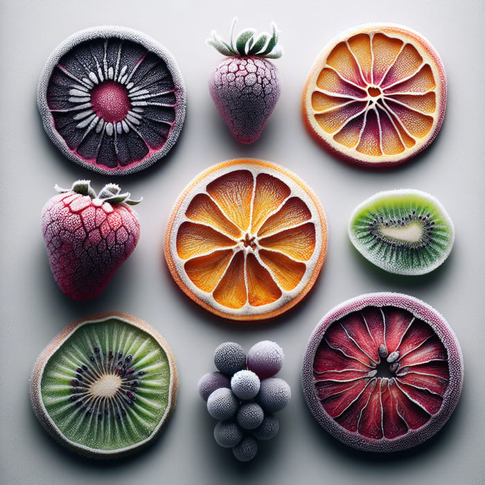 Elegant Frozen Dried Fruits in Minimalist Style