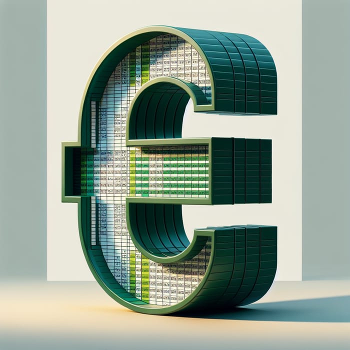 The Essence of Excel: Captivating 'E' Spreadsheet Design