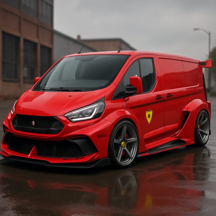 Ferrari Ford Transit MK8 Hybrid Car Modification Ferrari Ford Transit MK8 Hybrid Car Modification