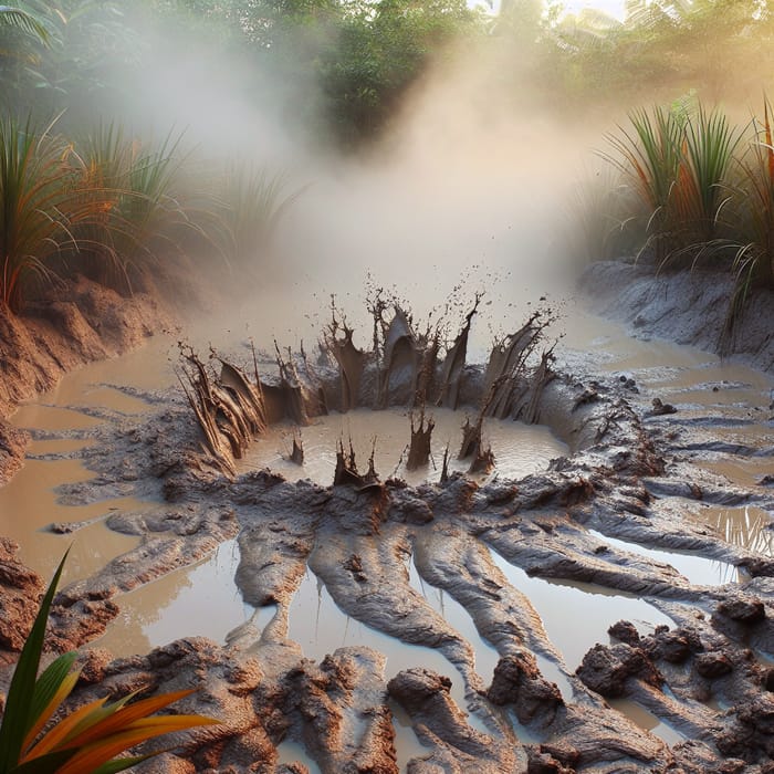 Mysterious Muddy Swamp - Enveloped in Nature's Contrast