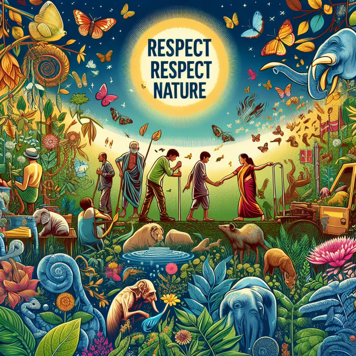 Illustrative Poster: Demonstrating Respect in Life and Nature