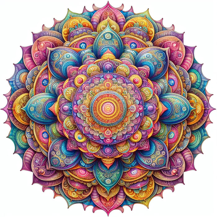 Crown Chakra Mandala - Spiritual Harmony