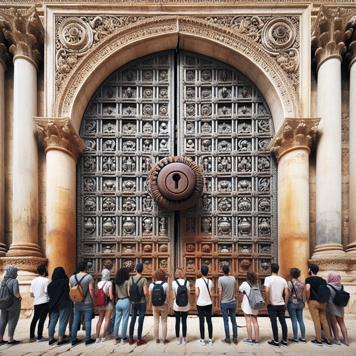 Tiananmen Side Gate with Rusty Lock: A Unique View