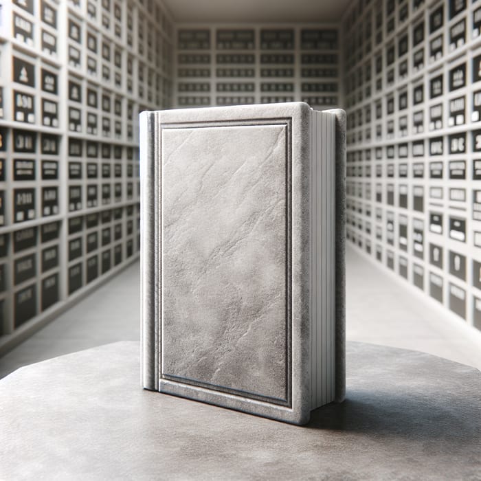 Realistic Stone Book Memorial Plate in Columbarium