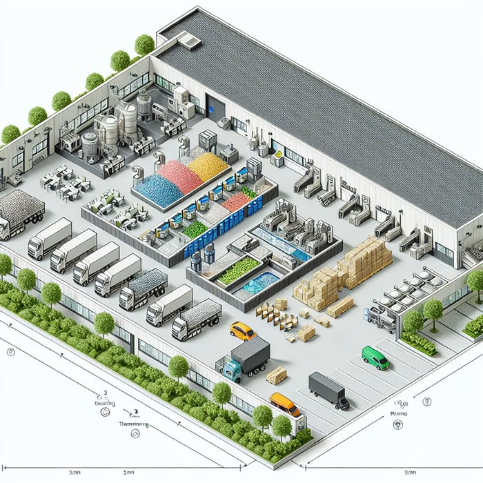 Detailed Floor Plan for Raw Material Reception Area - Design and Layout