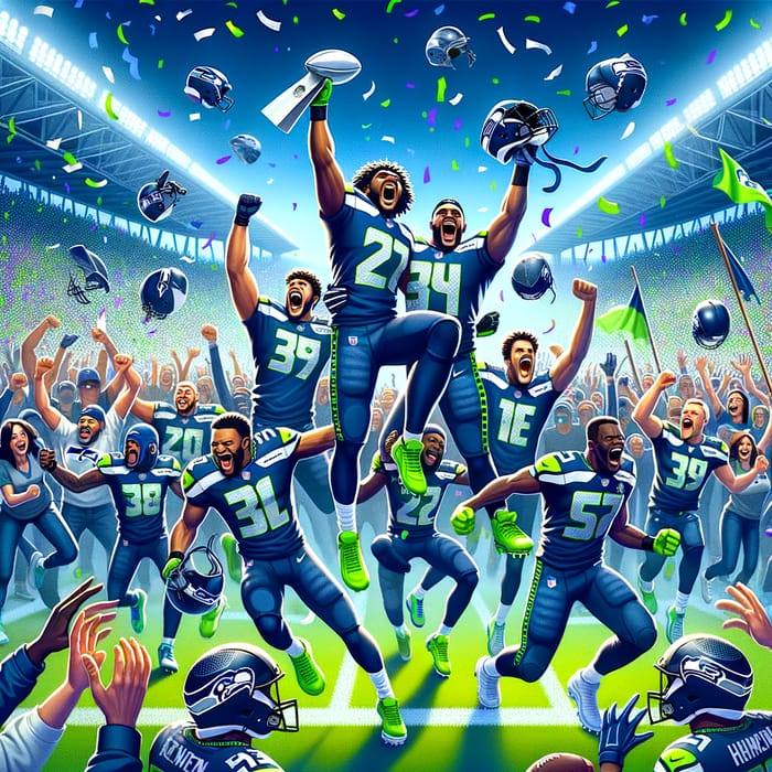 Seattle Seahawks Victory Celebration - Unforgettable Scene