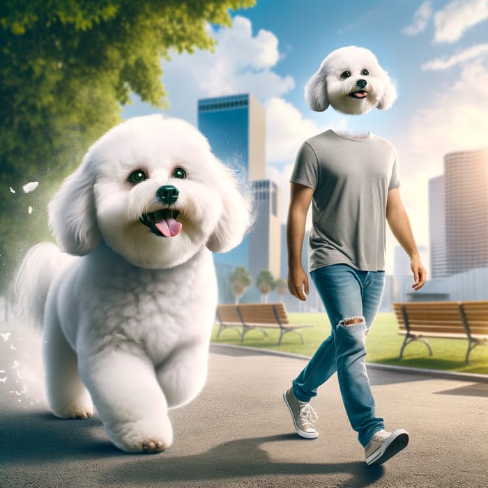 Bichon Frise Transforms Into a Human