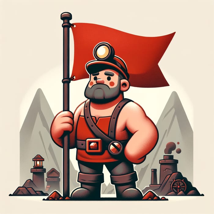 Communist Dwarf with Red Equality Banner