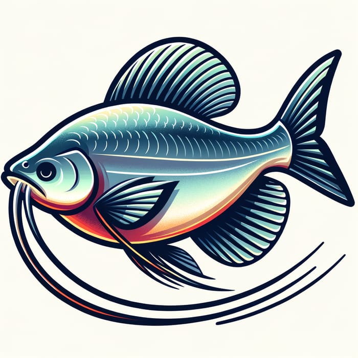 Stylized Piraiba Fish Vector Art