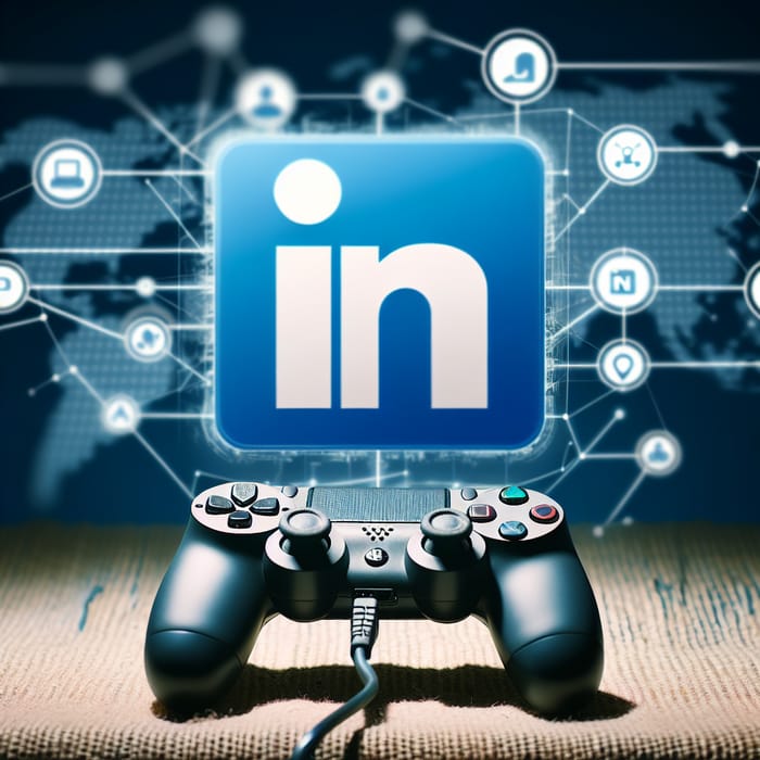 LinkedIn & Video Game Controller Visual Image