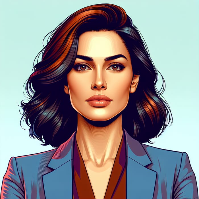 Modern Elegance: Professional Businesswoman Portrait with Powerful Expression