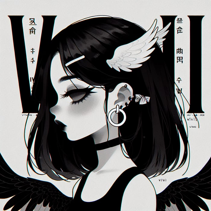 ViVi: Black-Haired Girl with Wings and Ears | Modern Mythical Fusion