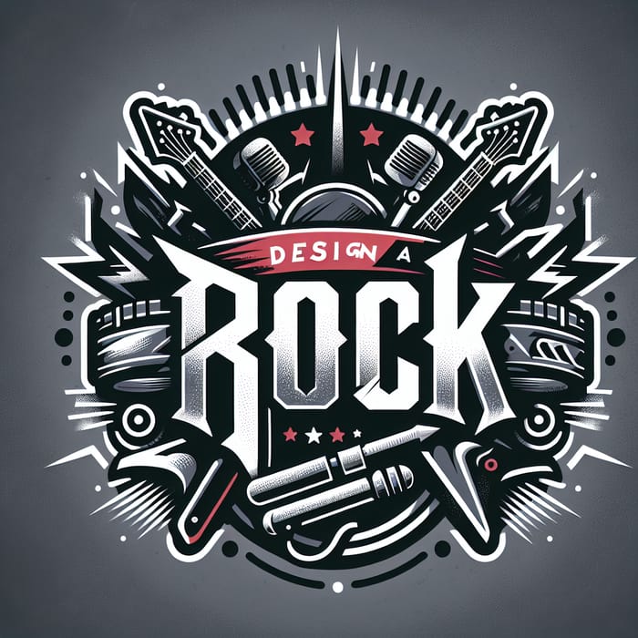 Edgy Rock Band Logo Design - Bold Music Symbol Creation