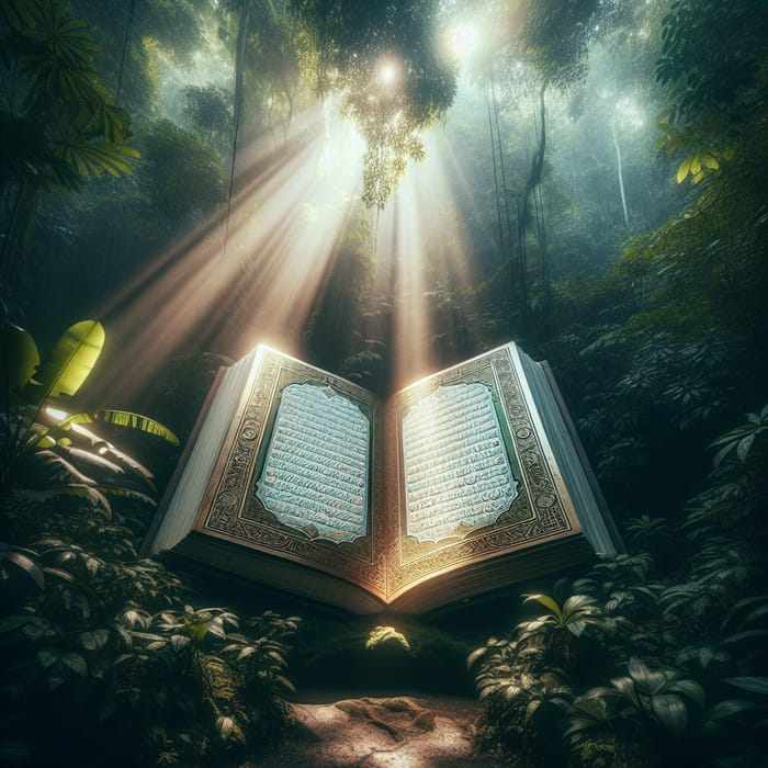 Shining Quran in Jungle - Enchanting Islamic Presence