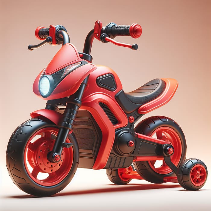 Sport Motorcycle for Children | Safe Design in Bright Red