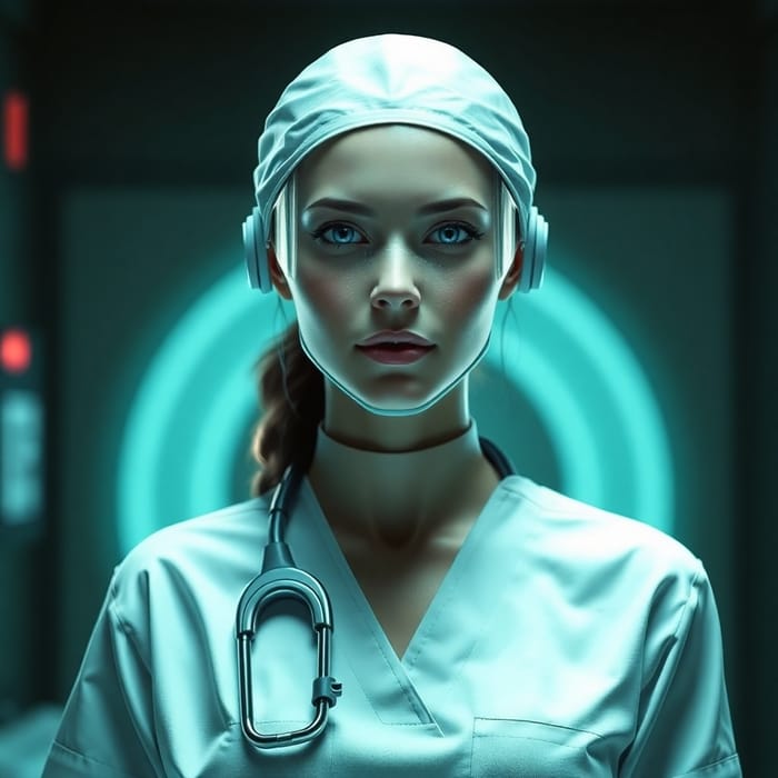 Futuristic Female Nurse: Innovating Healthcare