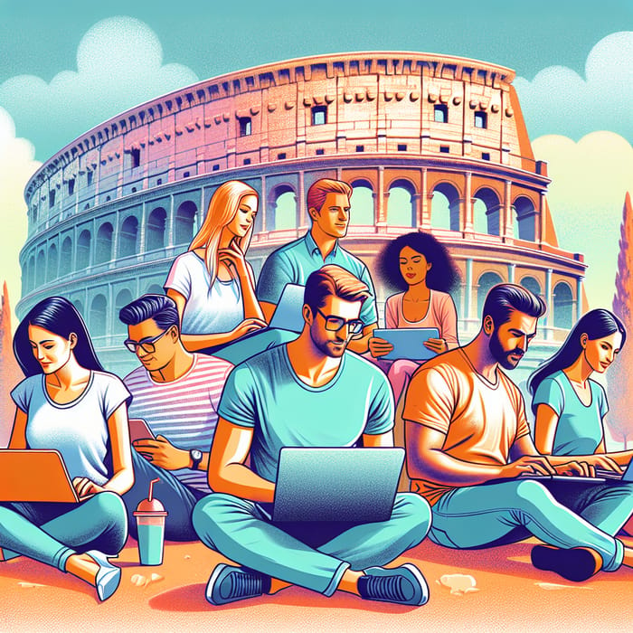 Digital Nomads at the Coliseum: Work with a View