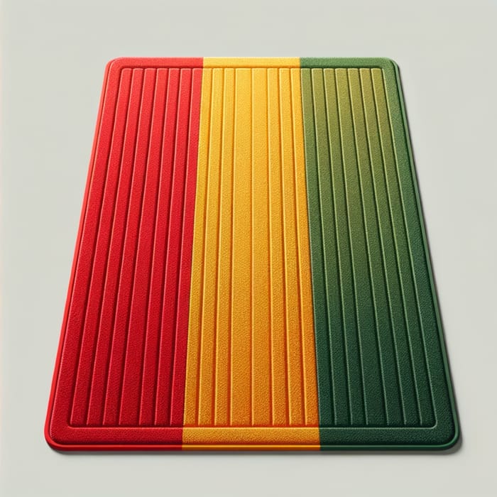 Vibrant Red Yellow Green Floor Mat for Comfort