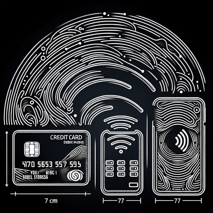 Elegant Contactless Payments Contours: 7x7 cm Image