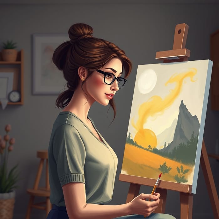 Stunning AI Woman Art: Pixar-Style Paintings