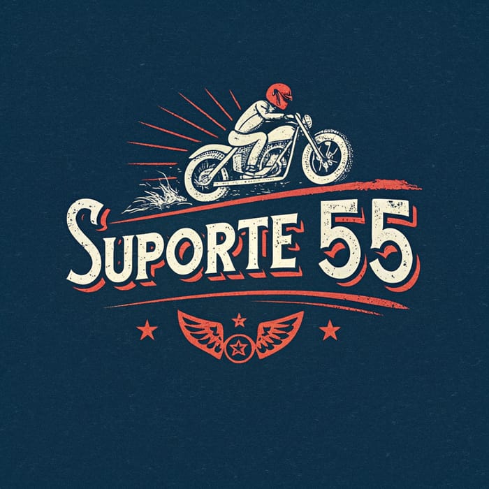 Suporte 55 Motorcycle Club Logo Design