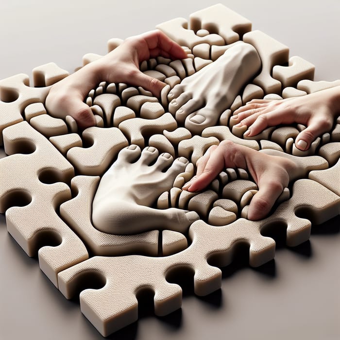 Unique Hand and Foot Massaging Puzzle Mat