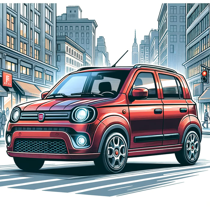 Compact City Car Design Inspired by Fiat Panda