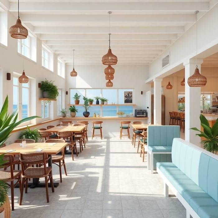 Coastal Cafe Design for Beach Vibes