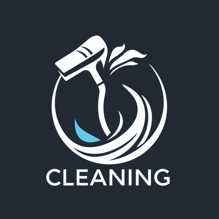 Stylish Modern Cleaning Company Logo Design