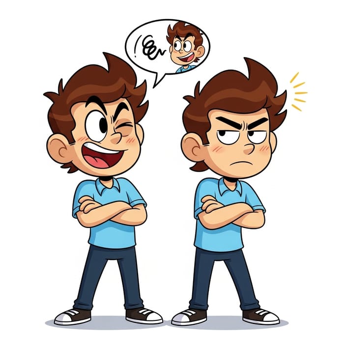 Fun Cartoon of Mimicking Friends Fun Cartoon of Mimicking Friends