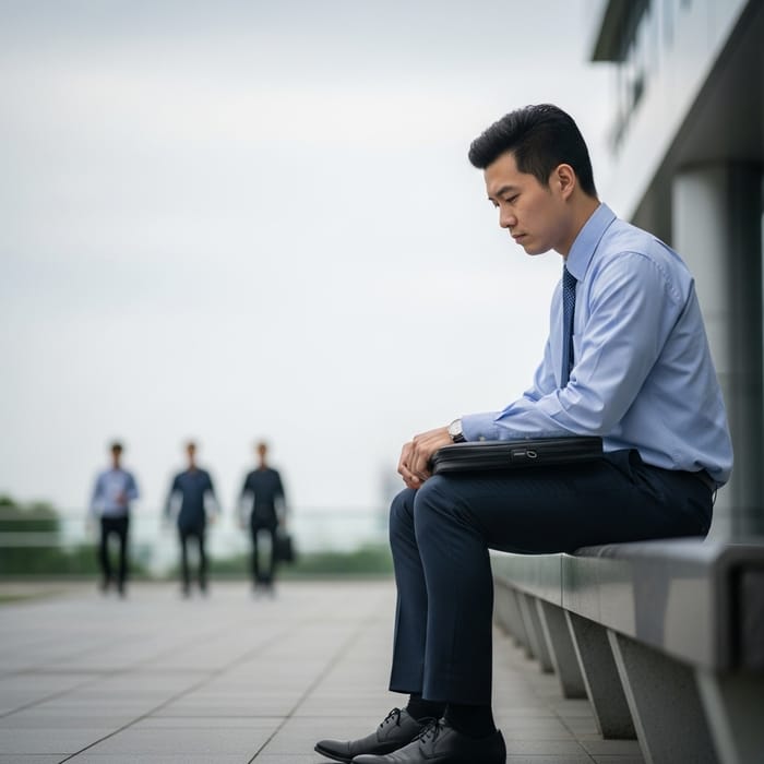 Young Asian IT Developer's Disappointment Young Asian IT Developer's Disappointment