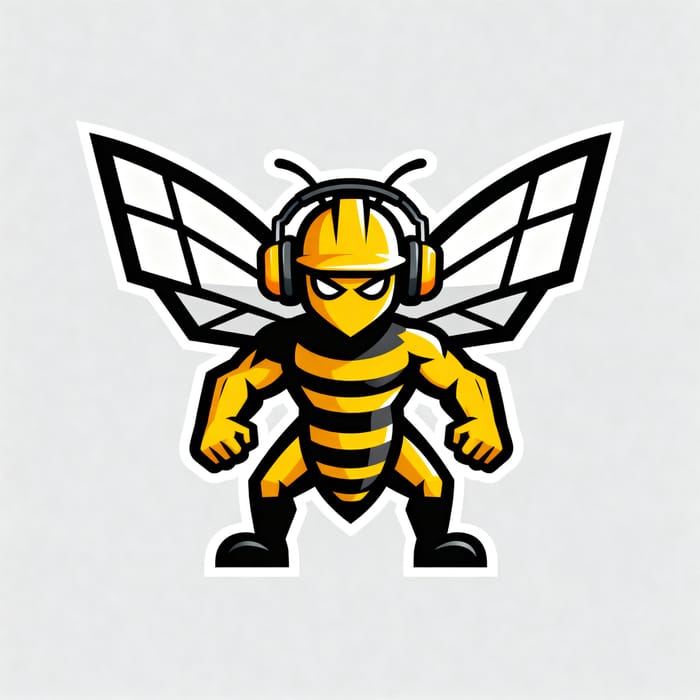 Fierce Worker Bee Mascot Design for Sports Teams Fierce Worker Bee Mascot Design for Sports Teams