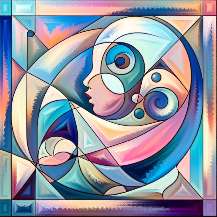 Abstract Baby: Geometric Representation in Soft Pastels