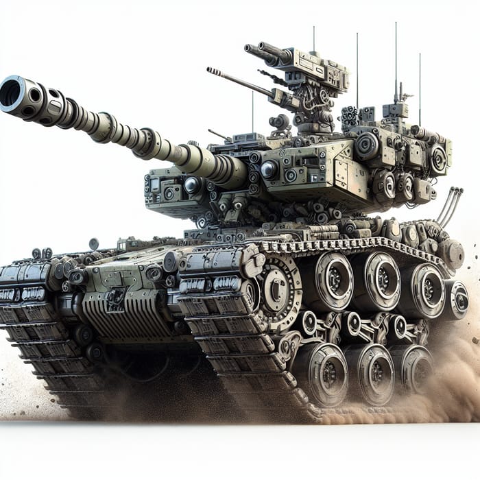 Animated Military Tank: Battle-Ready Car Universe Hero