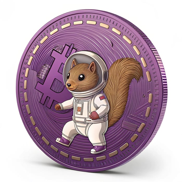 Unique Bitcoin-Inspired Coin with Elon Squirrel Design