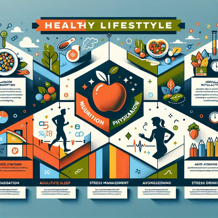 Healthy Lifestyle Infographic: Key to Wellness