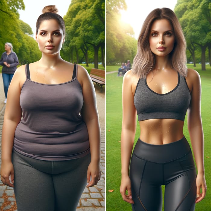 Woman's Weight Loss Journey: Compelling Before & After Images