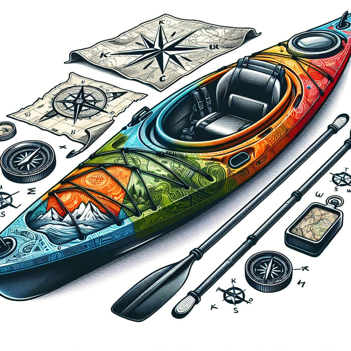 Adventure-Ready Kayak with Vibrant Colors