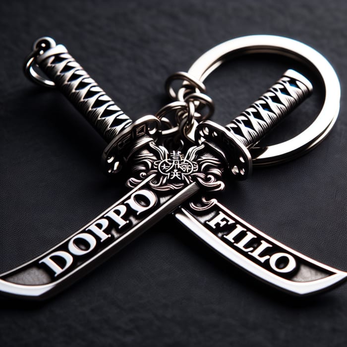 Doppio Filo Katana Keychain | Custom Metal Design