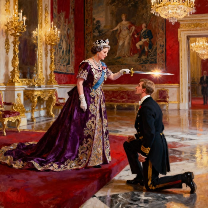 Queen's Knighthood Ceremony at Buckingham Palace