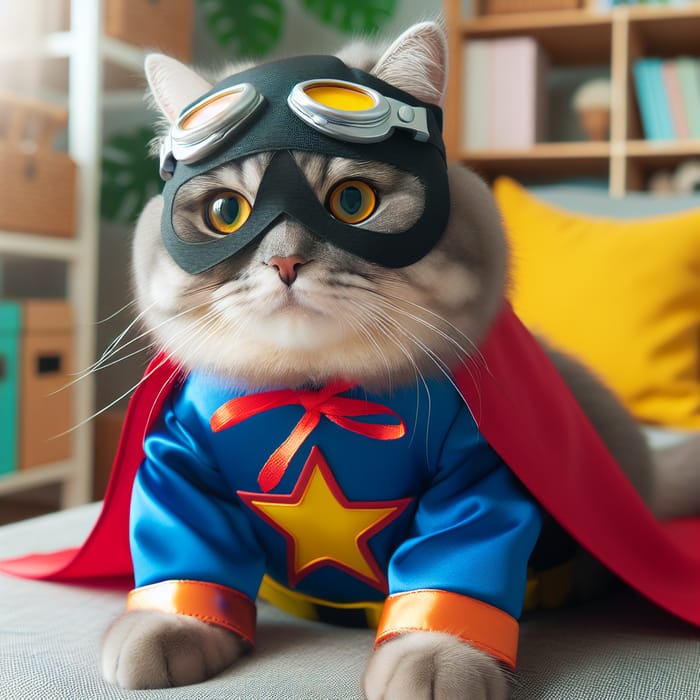 Heroic Cat Cape - Cute Feline Hero Outfit