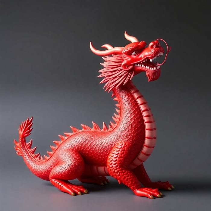 Majestic Red Chinese Dragon Imagery