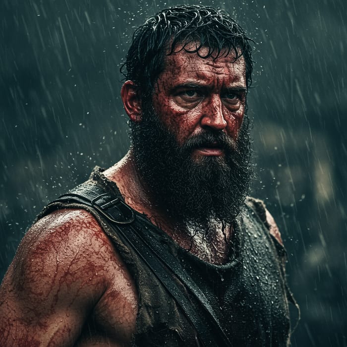 Gritty Biblical Warrior: Cinematic Realism Art Gritty Biblical Warrior: Cinematic Realism Art