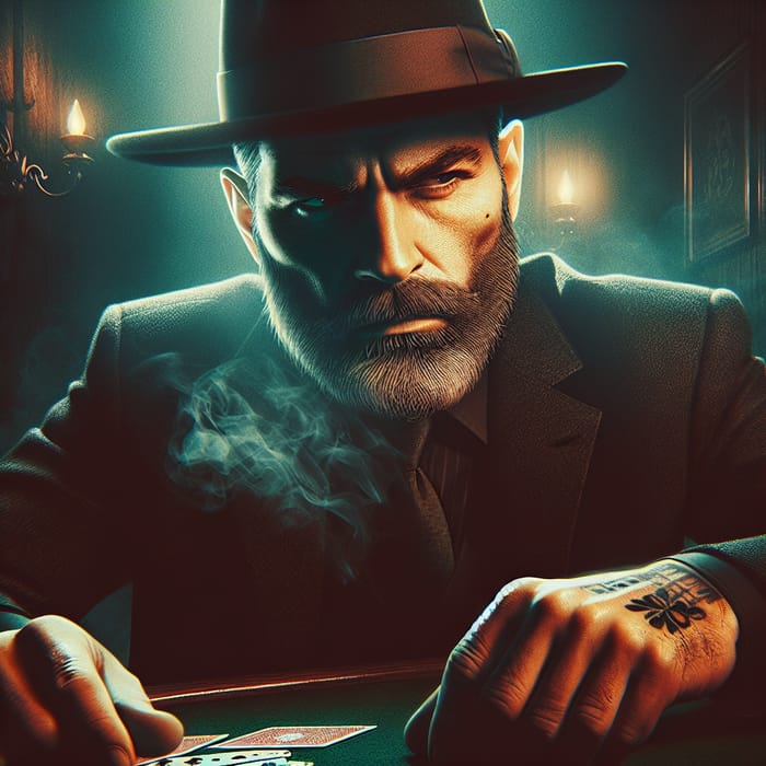 Russian Mafia Boss in a Secluded Bar - Illustration