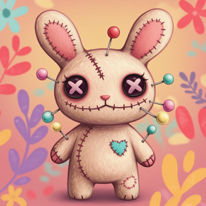 Cute Voodoo Bunny - Adorable Plush Collection