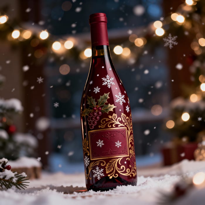 Elegant Christmas Wine Packaging Design Inspiration Elegant Christmas Wine Packaging Design Inspiration