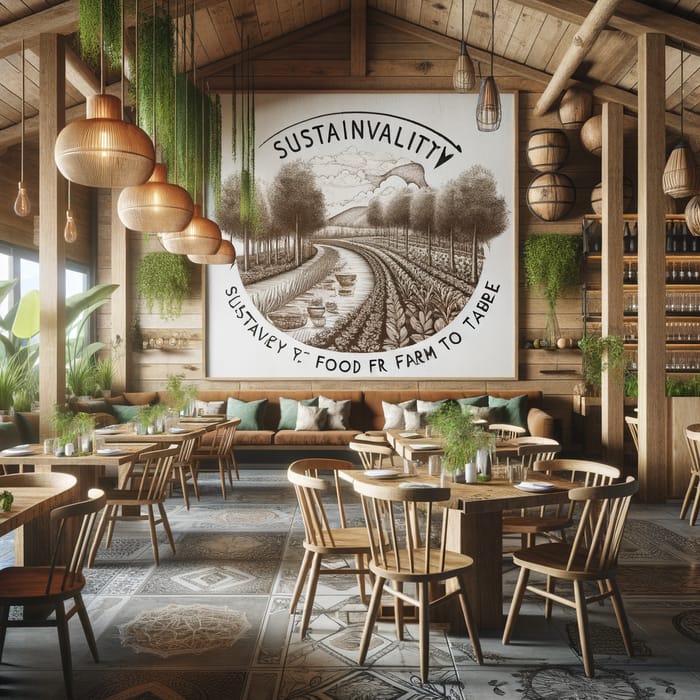 Sustainable Restaurant Interior | Recycled Wood Design & Green Vibe