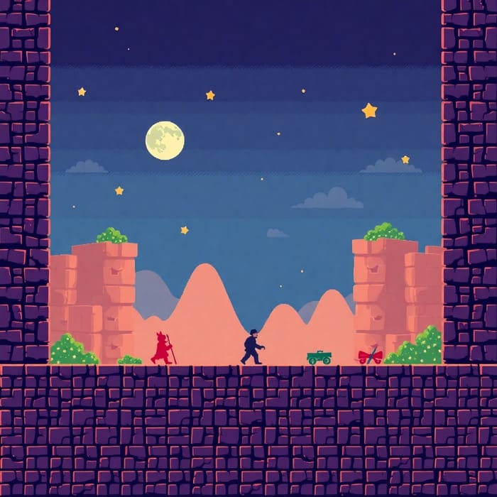 8 Bit Retro Gaming Level Platform Adventure