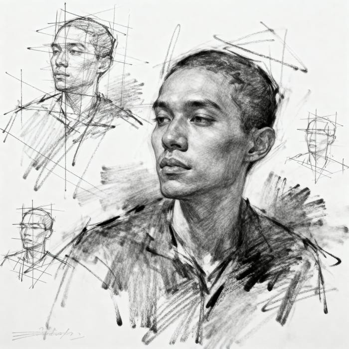 Artistic Hand-Drawn Pencil Sketches for Concept Development Artistic Hand-Drawn Pencil Sketches for Concept Development