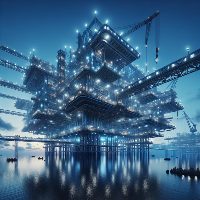 Futuristic Oil Rig: Technology Meets Industry